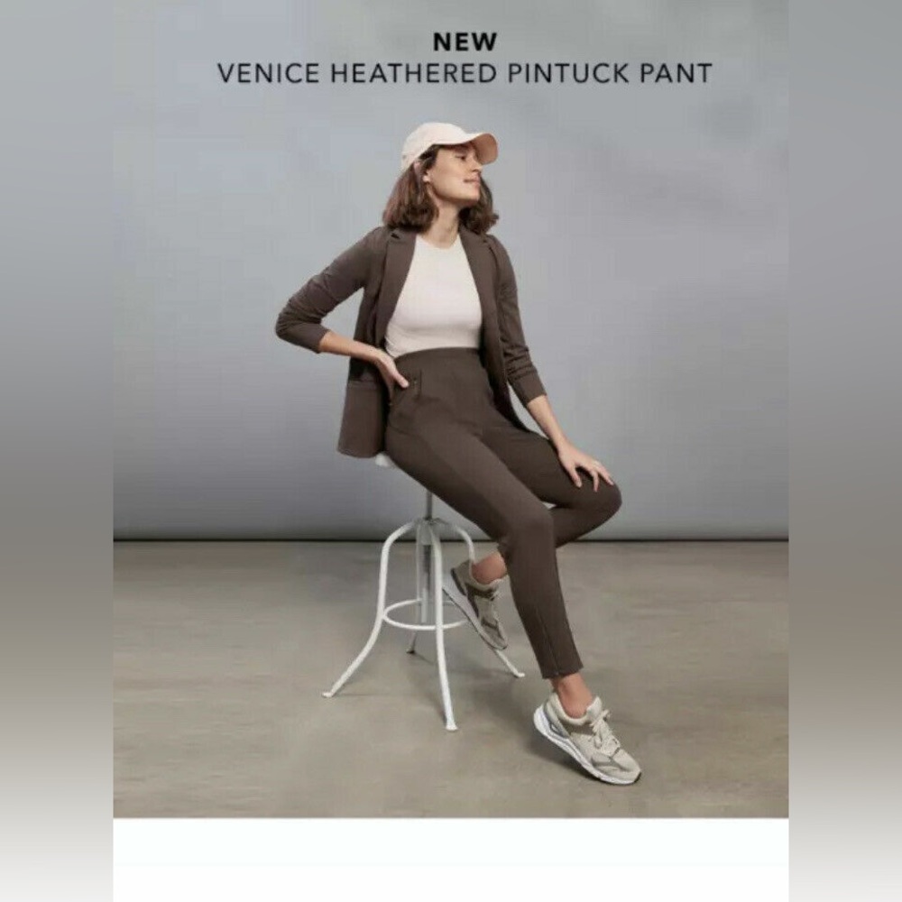 Athleta Venice Heathered Pintuck Pant NWOT - Picture 3 of 12